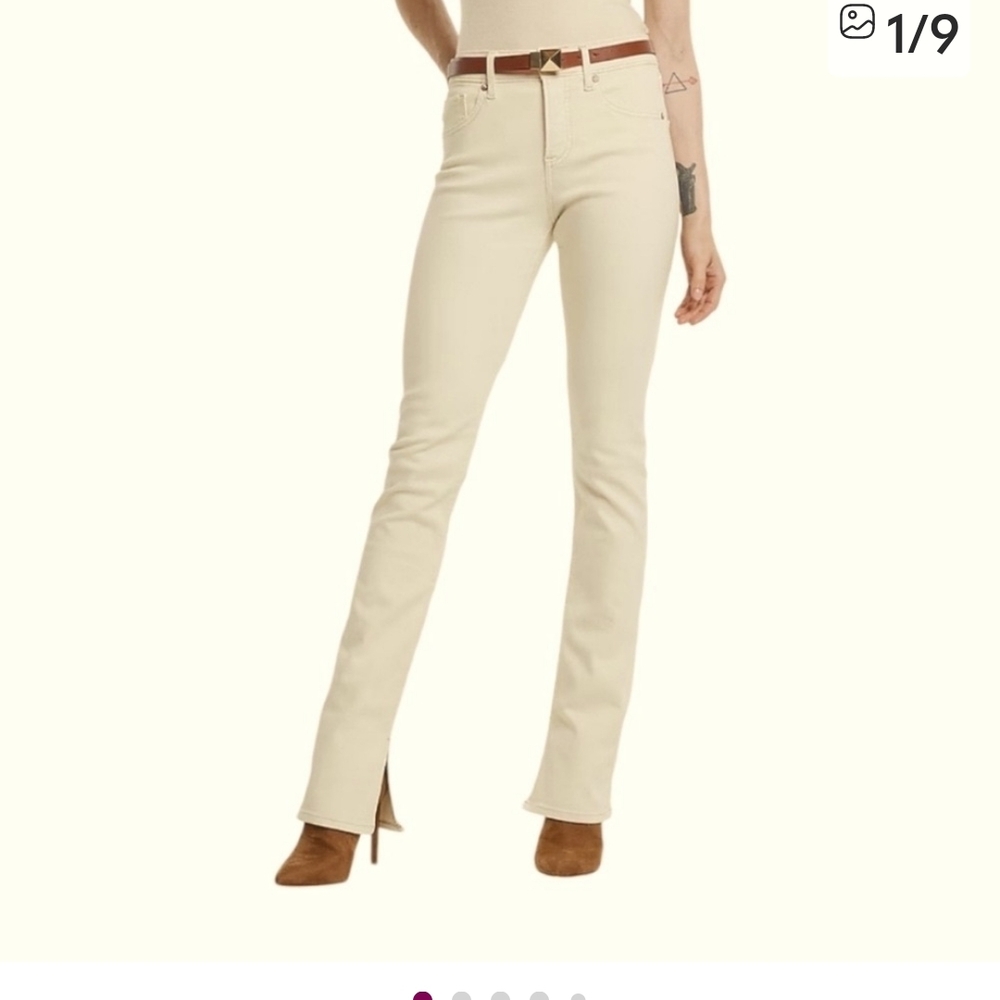 NWT Express Skyscraper Mid Rise Pants in Cream